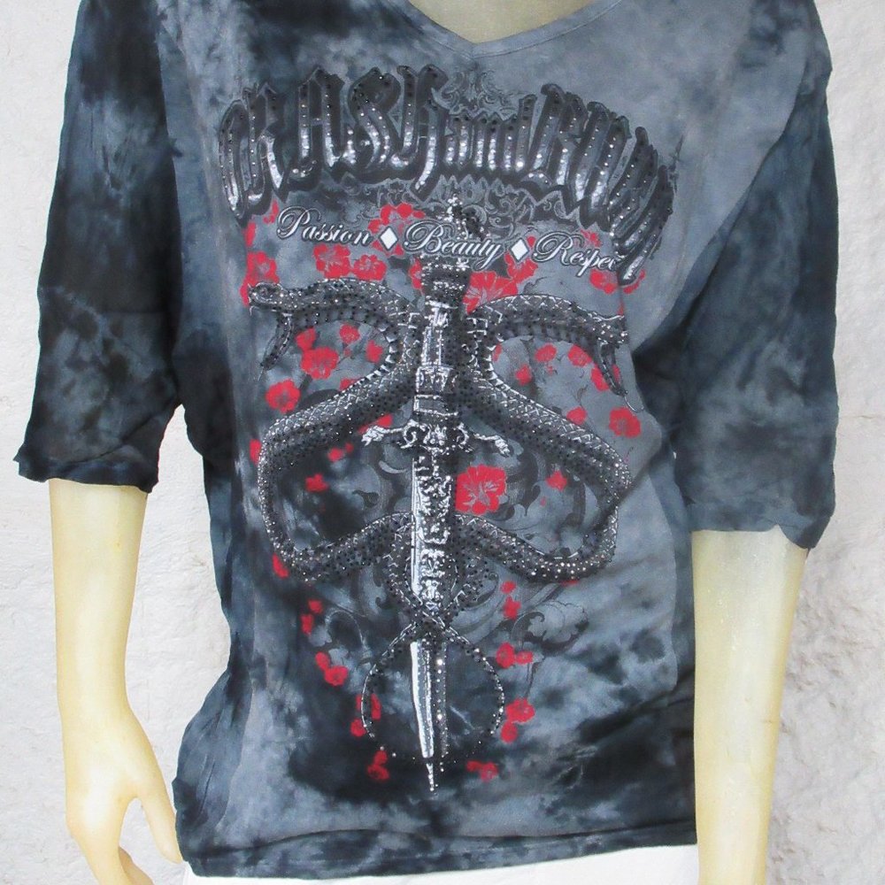 Crash and Burn Tie Dye Top Size M